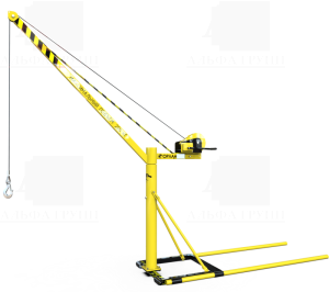 Мини-кран ОРЛАН строительный переносной с поворотной стрелой (250 кг)